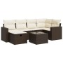 Juego de sofás de jardín 7 piezas con cojines ratán PE marrón by , Garden sets - Ref: Foro24-3325399, Price: 467,73 €, Discou...