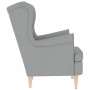 Sillón de tela gris claro 74x84x100 cm von , Sessel - Ref: Foro24-4016895, Preis: 195,58 €, Rabatt: %