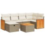 Set sofás de jardín 7 piezas y cojines ratán sintético beige by , Garden sets - Ref: Foro24-3326034, Price: 501,70 €, Discoun...