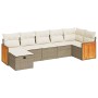 Set sofás de jardín 7 piezas y cojines ratán sintético beige von , Gartensets - Ref: Foro24-3326041, Preis: 477,31 €, Rabatt: %