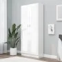 Glossy white plywood book cabinet 82.5x30.5x185.5cm by vidaXL, Bookcases and shelves - Ref: Foro24-802738, Price: 164,98 €, D...