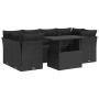 Set de sofás de jardín 7 pzas con cojines ratán sintético negro von , Gartensets - Ref: Foro24-3326106, Preis: 537,77 €, Raba...