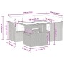 Set de muebles de jardín 5 pzas y cojines ratán sintético negro by , Garden sets - Ref: Foro24-3326146, Price: 400,58 €, Disc...