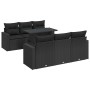 Set de sofás de jardín 7 pzas con cojines ratán sintético negro by , Garden sets - Ref: Foro24-3326256, Price: 557,05 €, Disc...