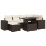 Juego de sofás de jardín 7 piezas con cojines ratán PE marrón by , Garden sets - Ref: Foro24-3326834, Price: 511,93 €, Discou...