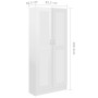 Glossy white plywood book cabinet 82.5x30.5x185.5cm by vidaXL, Bookcases and shelves - Ref: Foro24-802738, Price: 179,62 €, D...
