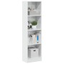 Estantería madera de ingeniería blanco brillo 40x24x143 cm by , Bookcases and shelves - Ref: Foro24-858304, Price: 67,51 €, D...
