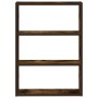 Estante de pared madera ingeniería roble ahumado 43x9x60 cm