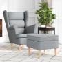 Sillón con reposapiés tela gris claro by , Armchairs - Ref: Foro24-3307989, Price: 265,56 €, Discount: %