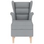 Sillón con reposapiés tela gris claro by , Armchairs - Ref: Foro24-3307989, Price: 265,56 €, Discount: %
