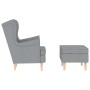 Sillón con reposapiés tela gris claro by , Armchairs - Ref: Foro24-3307989, Price: 265,56 €, Discount: %