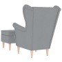 Sillón con reposapiés tela gris claro by , Armchairs - Ref: Foro24-3307989, Price: 265,56 €, Discount: %