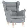 Sillón con reposapiés tela gris claro by , Armchairs - Ref: Foro24-3307989, Price: 265,56 €, Discount: %