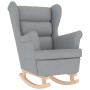 Silla mecedora de tela gris claro 74x90x102 cm de , Sillones - Ref: Foro24-4016919, Precio: 222,13 €, Descuento: %