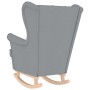 Silla mecedora de tela gris claro 74x90x102 cm de , Sillones - Ref: Foro24-4016919, Precio: 222,13 €, Descuento: %
