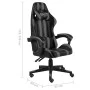 Black and gray synthetic leather gaming chair by vidaXL, Office chairs - Ref: Foro24-20522, Price: 124,56 €, Discount: %