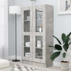 Plywood gray concrete showcase 82.5x30.5x150cm by vidaXL, Bookcases and shelves - Ref: Foro24-802763, Price: 133,60 €, Discou...