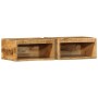 Muebles de TV de pared 2 uds madera maciza de mango rugosa by , CD and DVD storage - Ref: Foro24-4017470, Price: 92,57 €, Dis...