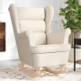 Silla mecedora de lino blanco 74x90x102 cm by , Armchairs - Ref: Foro24-4016931, Price: 210,67 €, Discount: %