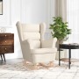 Silla mecedora de lino blanco 74x90x102 cm by , Armchairs - Ref: Foro24-4016931, Price: 210,67 €, Discount: %