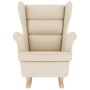 Silla mecedora de lino blanco 74x90x102 cm by , Armchairs - Ref: Foro24-4016931, Price: 210,67 €, Discount: %