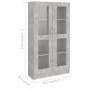 Plywood gray concrete showcase 82.5x30.5x150cm by vidaXL, Bookcases and shelves - Ref: Foro24-802763, Price: 141,12 €, Discou...