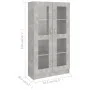 Vitrine aus grauem Sperrholz 82,5x30,5x150cm von vidaXL, Bücherregale und Regale - Ref: Foro24-802763, Preis: 133,58 €, Rabat...