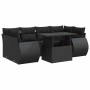 Set de sofás de jardín 7 pzas con cojines ratán sintético negro by , Garden sets - Ref: Foro24-3326586, Price: 544,42 €, Disc...