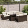 Set de sofás de jardín 9 pzas y cojines ratán sintético marrón von , Gartensets - Ref: Foro24-3326614, Preis: 683,35 €, Rabat...