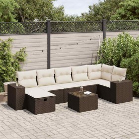 Set sofás de jardín 8 piezas y cojines ratán sintético marrón von , Gartensets - Ref: Foro24-3325719, Preis: 508,61 €, Rabatt: %