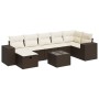 Set sofás de jardín 8 piezas y cojines ratán sintético marrón by , Garden sets - Ref: Foro24-3325719, Price: 508,61 €, Discou...