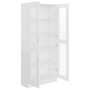 Vitrina de madera contrachapada blanco 82,5x30,5x185,5 cm