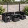 Set de sofás de jardín y cojines 8 piezas ratán sintético negro by , Garden sets - Ref: Foro24-3326436, Price: 589,19 €, Disc...