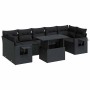 Set de sofás de jardín y cojines 8 piezas ratán sintético negro by , Garden sets - Ref: Foro24-3326436, Price: 589,19 €, Disc...
