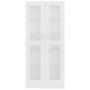 Vitrina de madera contrachapada blanco 82,5x30,5x185,5 cm