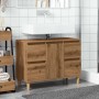 Mueble de lavabo madera ingeniería roble artisan 80x33x60 cm by , bathroom vanities - Ref: Foro24-857127, Price: 95,32 €, Dis...