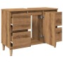 Mueble de lavabo madera ingeniería roble artisan 80x33x60 cm by , bathroom vanities - Ref: Foro24-857127, Price: 95,32 €, Dis...