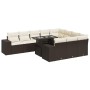 Set de sofás de jardín 11 pzas cojines ratán sintético marrón by , Garden sets - Ref: Foro24-3326874, Price: 803,68 €, Discou...