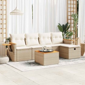 Juego de sofás jardín con cojines 6 pzas ratán sintético beige von , Gartensets - Ref: Foro24-3325964, Preis: 435,20 €, Rabat...