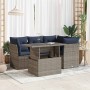 Set sofás jardín y cojines 5 pzas ratán sintético acacia gris von , Gartensets - Ref: Foro24-3326152, Preis: 441,00 €, Rabatt: %