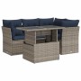 Set sofás jardín y cojines 5 pzas ratán sintético acacia gris von , Gartensets - Ref: Foro24-3326152, Preis: 441,00 €, Rabatt: %