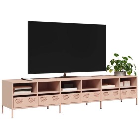 Mueble para TV acero laminado en frío rosa 202x39x43,5 cm von , TV-Möbel - Ref: Foro24-3307156, Preis: 216,86 €, Rabatt: %