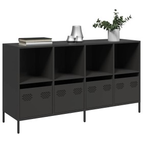 Aparador de acero laminado en frío negro 135x39x73,5 cm von , Sideboards - Ref: Foro24-3307161, Preis: 182,56 €, Rabatt: %