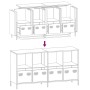 Aparador de acero laminado en frío negro 135x39x73,5 cm von , Sideboards - Ref: Foro24-3307161, Preis: 182,56 €, Rabatt: %