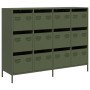Aparador de acero laminado en frío verde oliva 135x39x103,5 cm by , Sideboards - Ref: Foro24-3307177, Price: 305,83 €, Discou...