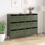 Aparador de acero laminado en frío verde oliva 135x39x103,5 cm by , Sideboards - Ref: Foro24-3307177, Price: 305,83 €, Discou...
