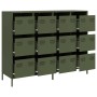 Aparador de acero laminado en frío verde oliva 135x39x103,5 cm by , Sideboards - Ref: Foro24-3307177, Price: 305,83 €, Discou...