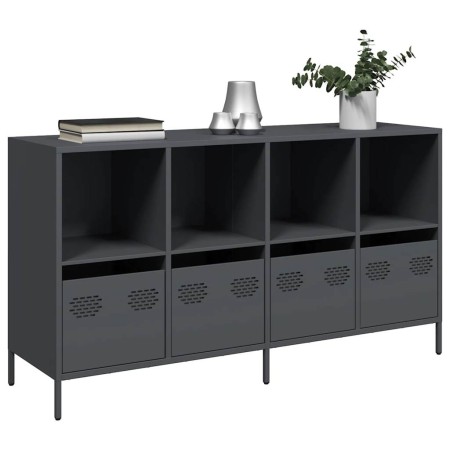 Aparador de acero laminado en frío antracita 135x39x73,5 cm von , Sideboards - Ref: Foro24-3307163, Preis: 191,20 €, Rabatt: %