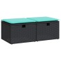 Set sofás jardín y cojines 2 pzas ratán sintético acacia negro von , Gartensets - Ref: Foro24-3328670, Preis: 128,73 €, Rabat...
