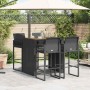 Set bar jardín sin cojines 5 pzas ratán sintético acacia negro von , Gartensets - Ref: Foro24-3328886, Preis: 480,67 €, Rabat...